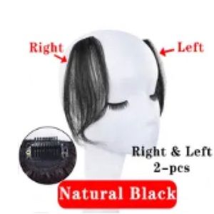 Left and right synthetic side hair pieces